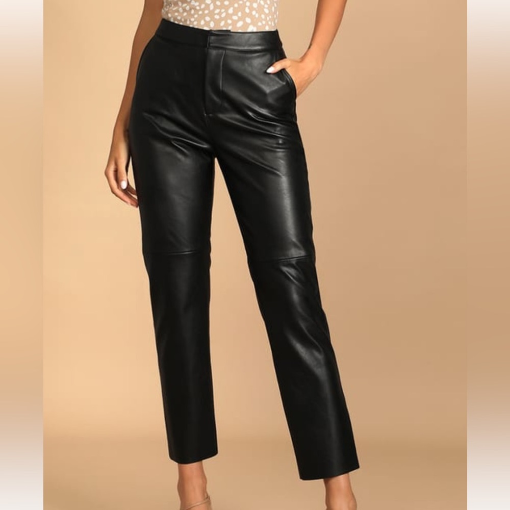 Lulu’s Black Vegan Leather Pants